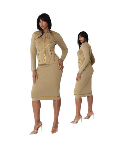Kayla Knit 5348 2Pc Knit Skirt Suit 