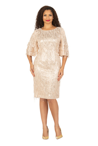 Giovanna D1625 Sequins Dress -Champagne