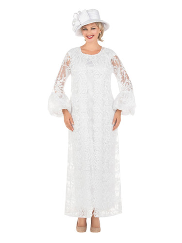 Giovanna Fall 2025 D1670 White – Elegant Church Dress Set for Women