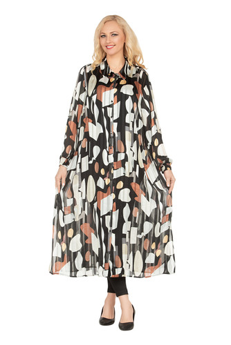 Giovanna DP2418 Shirt Dress with Abstract Print 