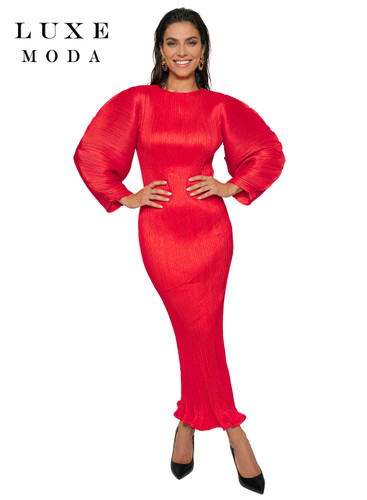 kanye wife dress grammys 2025 Brandy modest maxi dress – JanieLanie main image 0