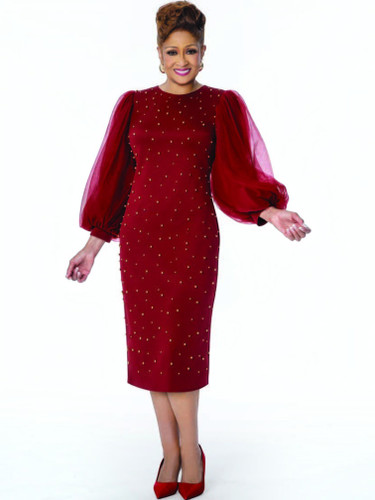 Dorinda Clark Cole 310091 White Designer Church Dresses – Elegant