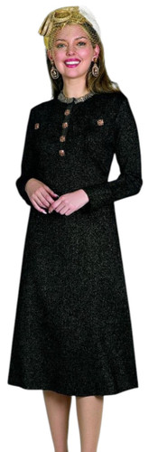 Lily & Taylor 890 Knit Dress with Pearl Trims – in 3 Colors