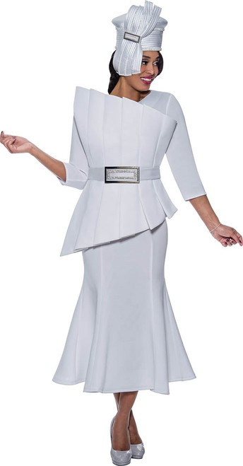 Stellar Looks SL1672 2Pc Skirt Suit - White