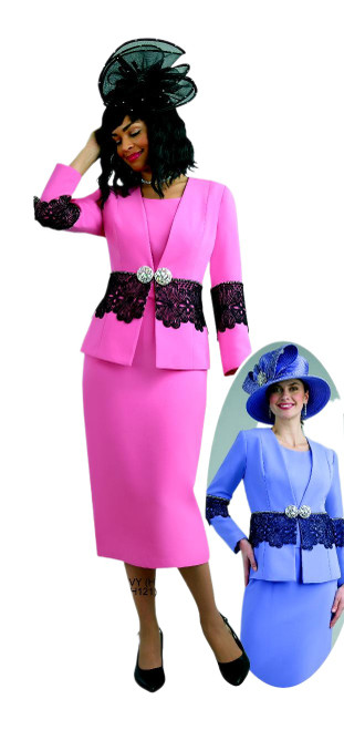 Lily Taylor 4636 3Pc Skirt Suit