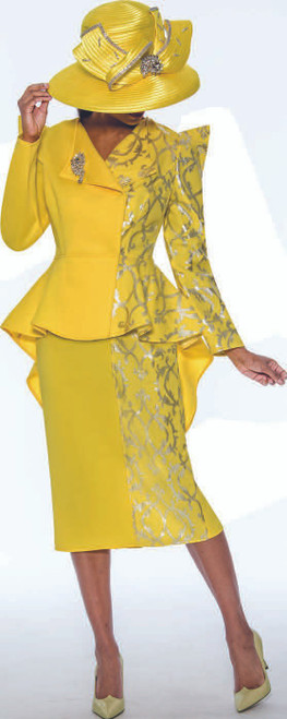 GMI 9912 2Pc Skirt Suit -Yellow