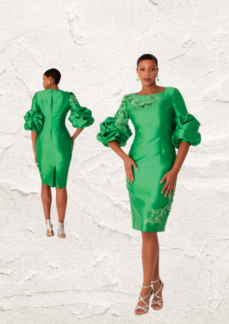 Chancele 9742 Dress - Emerald