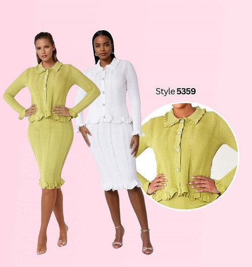 Kayla Knit 5359 2Pc Knit Skirt Suit 