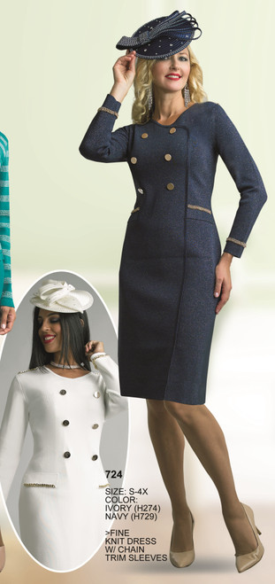 Lily & Taylor 724 Knit Dress