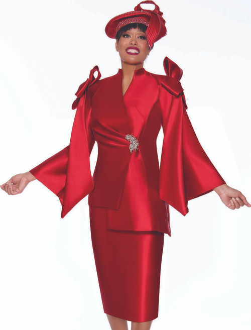 GMI 9992 2Pc Skirt Suit -Red