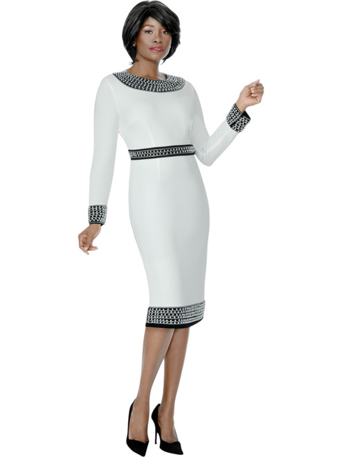 Terramina 7341 Women White Church Dress