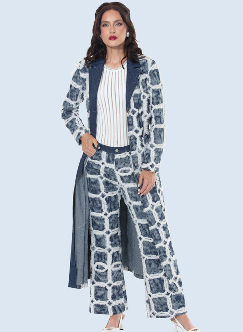 DV Jeans 8509 DK. Blue/White Duster