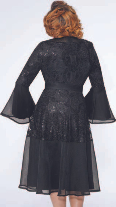 Dorinda Clark Cole 309991 Black Dress - Back