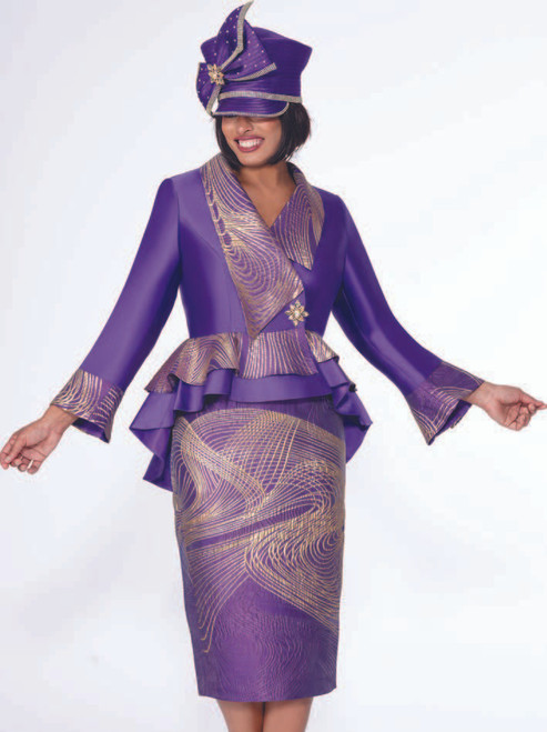 G400612 Purple Swirl Church Suit - GMI Fall 2025