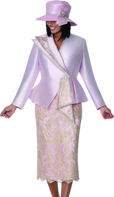 GMI 401832 2Pc Skirt Suit -Pink