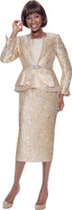 Terramina 7130 3Pc Skirt Suit - Champagne