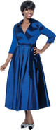 Terramina 7869 Wrap Dress - Mid Blue