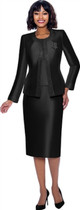 Terramina 7637 3Pc Skirt Suit - Black