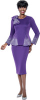 Terramina 7108 2Pc Skirt Suit - Purple