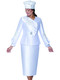 GMI 400862 2Pc Skirt Suit -White
