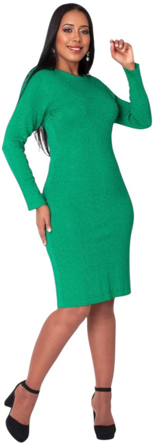 Kayla Knits Designer Church Dress 5388 Emerald – Women's Special