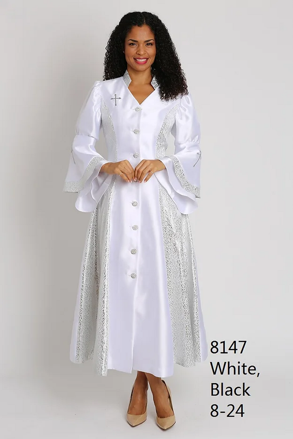 Elegance Fashions | Diana 8147 Women Clergy Robe - 4 Colors