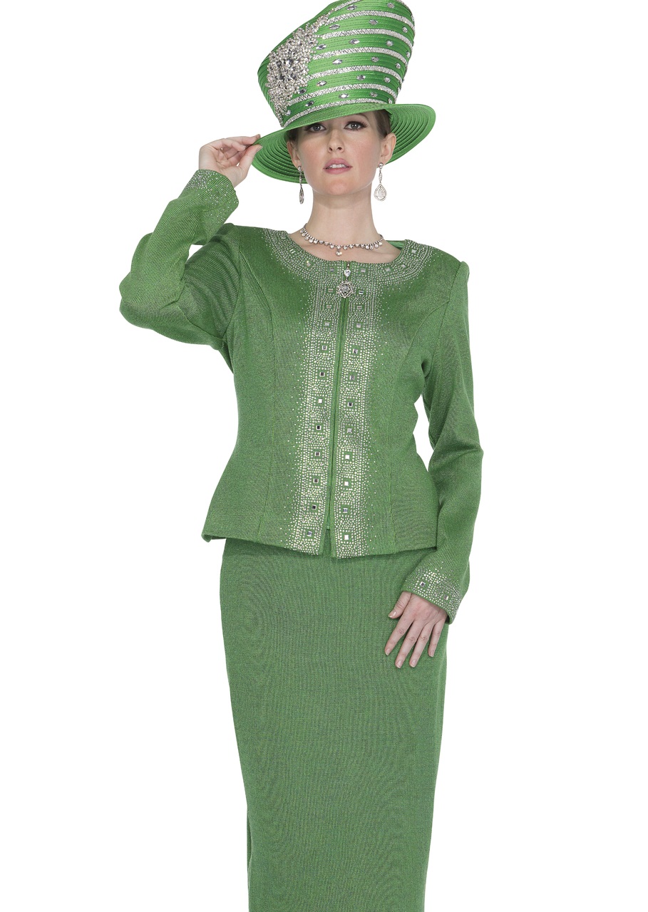 Elegance Fashions | Champagne Italy Knit 5953 2Pc Knit Skirt Suit - 2 ...
