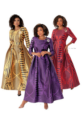 purple and gold church dress Women’s Purple & Gold Clergy Robe – Elegant Pastor Attire main image 1