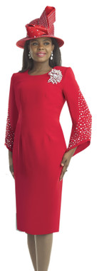 Elegance Fashions | Lily and Taylor 4385 Rhinestone Sleeves Dress