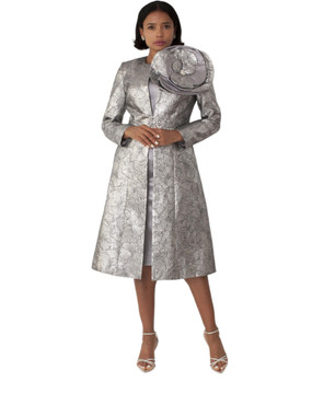 Tally Taylor Designer Church Suit 4859 Grey Silver– Women's