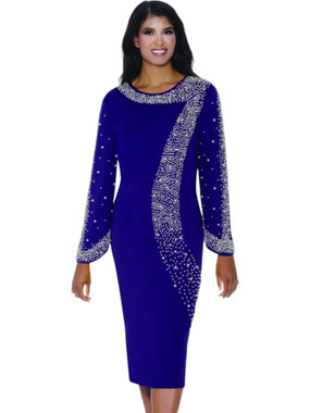 Stellar Looks 600551 Purple Pearl Dress