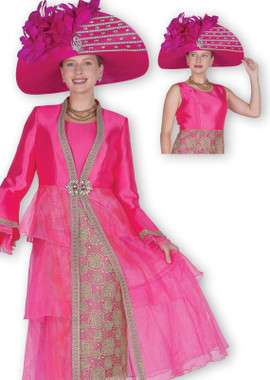 Aussie Austine Designer Church Suit 6153 Fuchsia – Women's Special