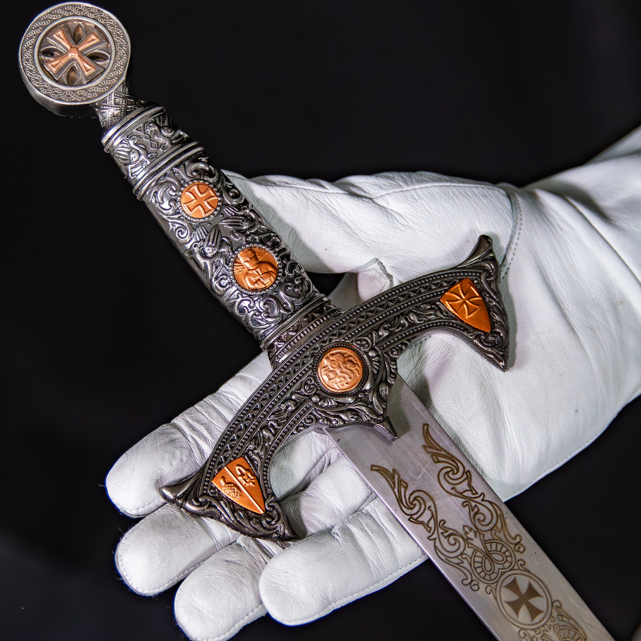 KING SOLOMON MEDIEVAL TEMPLAR CRUSADER REPLICA LONGSWORD - Historical