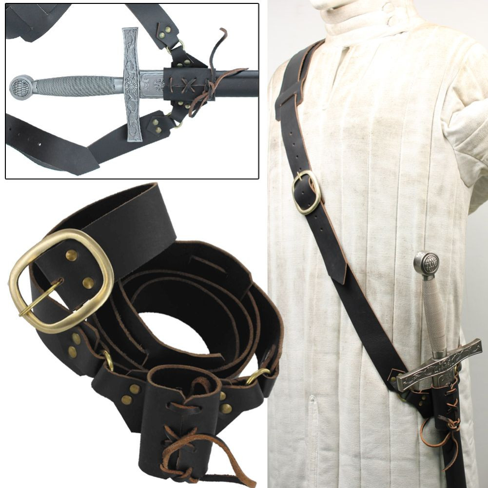 Leather Waist Hanger Frog Baldric Sword Hanger display picture 2