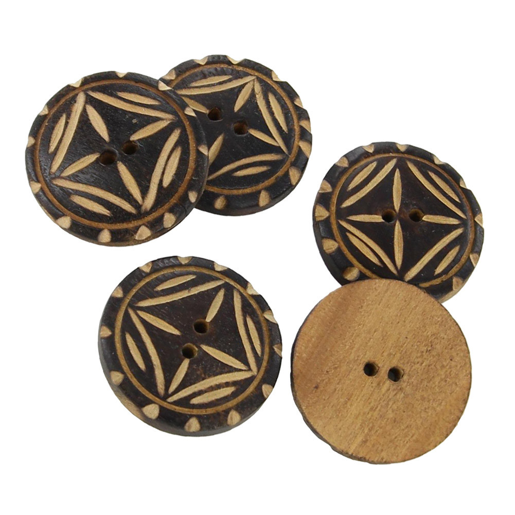 Tribe Button African Zulu Tribal Horn Handmade Button Set - SwordsSwords.com