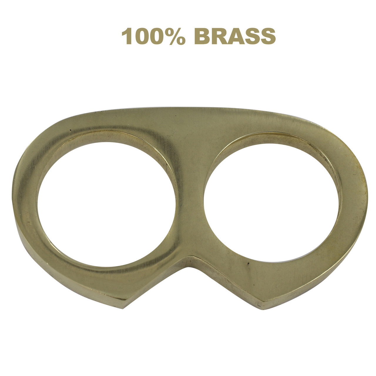 No Apologies Mini Two Finger Double Knuckle Pure Brass