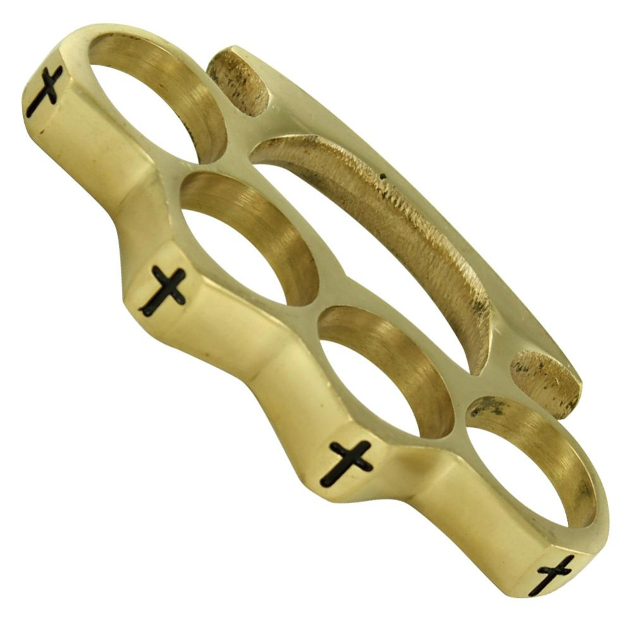 Gold Brass Knuckles Belt Buckle