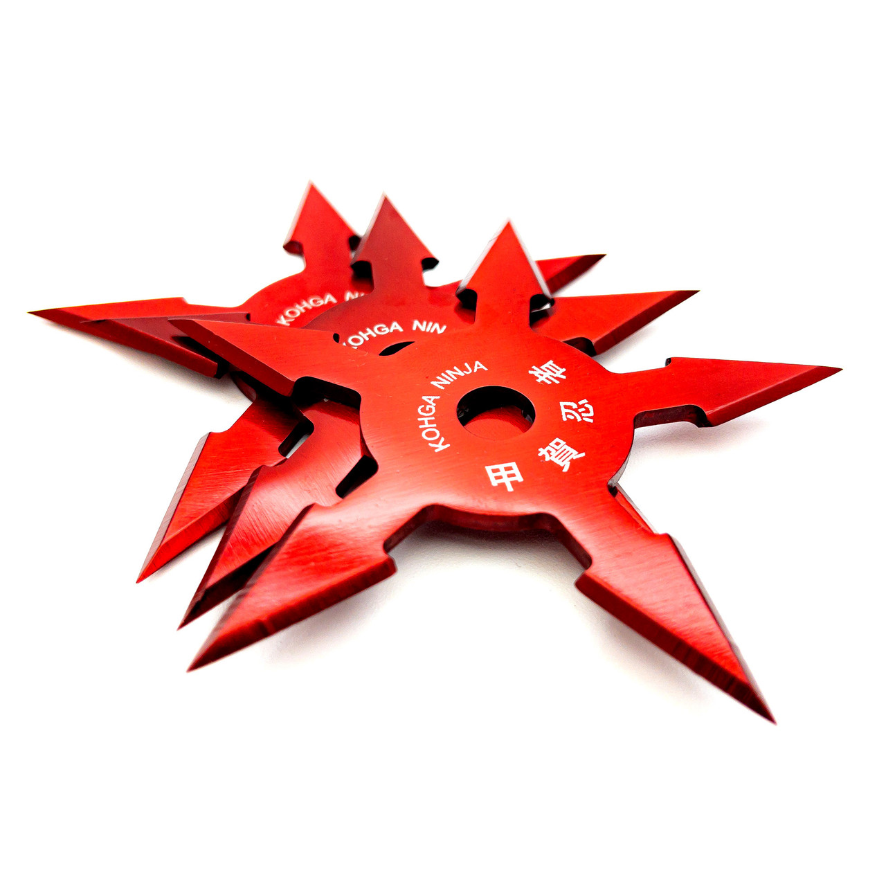 Futuristic Red Throwing Stars - Blood Red Shuriken - Stainless Steel Ninja  Star sets