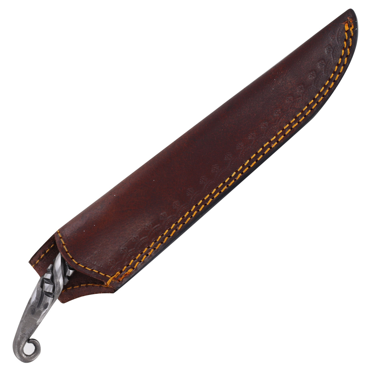 Leather Knife Sheath for Railroad Spike Knives : Brown - Northern Crescent  Iron
