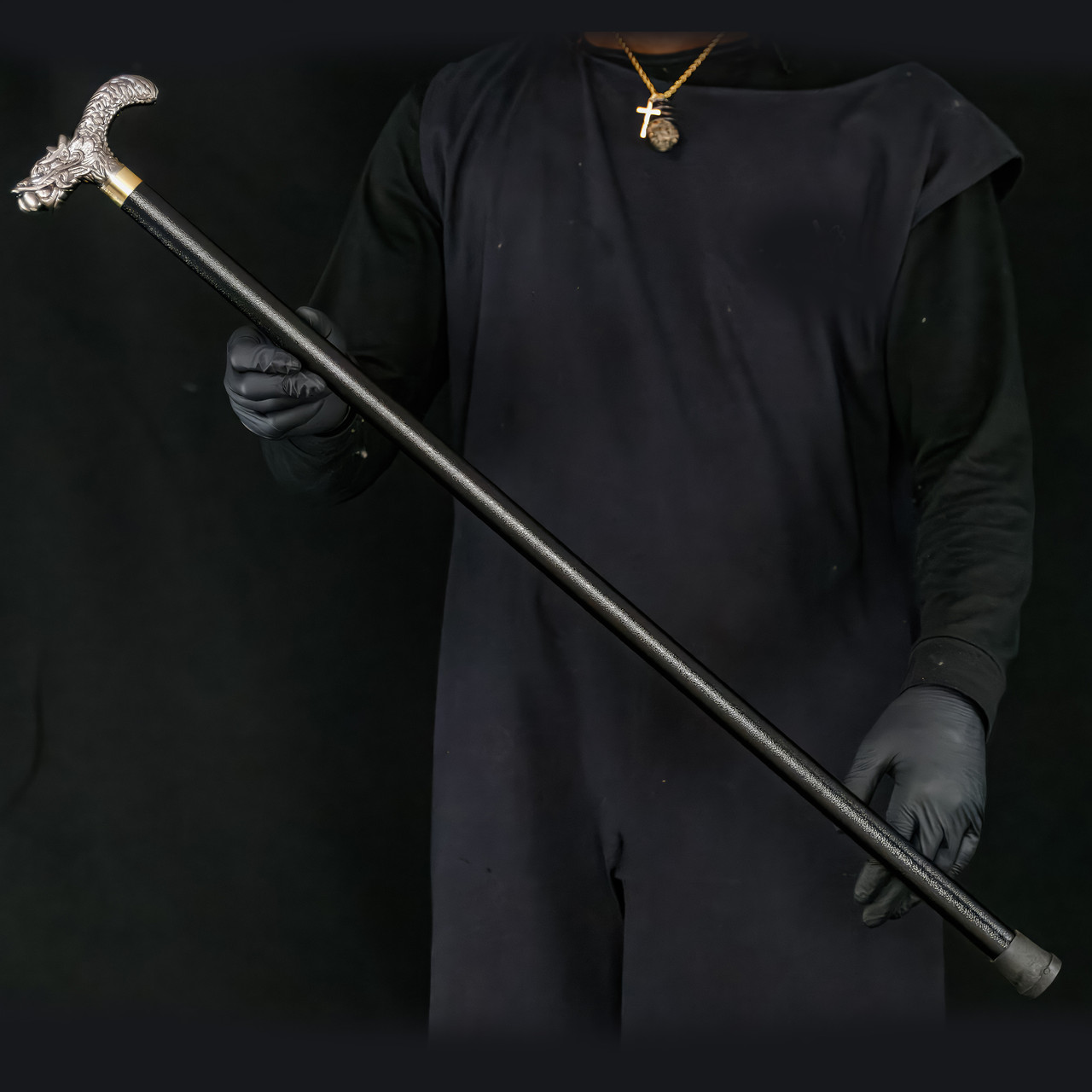 Pearl Courier Dragon Sword Cane – Derby Handle | Hidden Blade