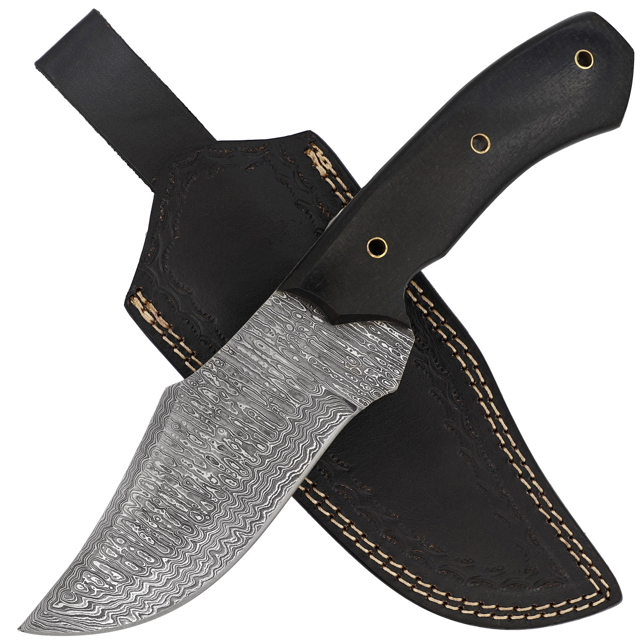 Buy LARGE TACTICAL HUNTING KNIFE DEFENDER 3 DAMASCUS STEEL