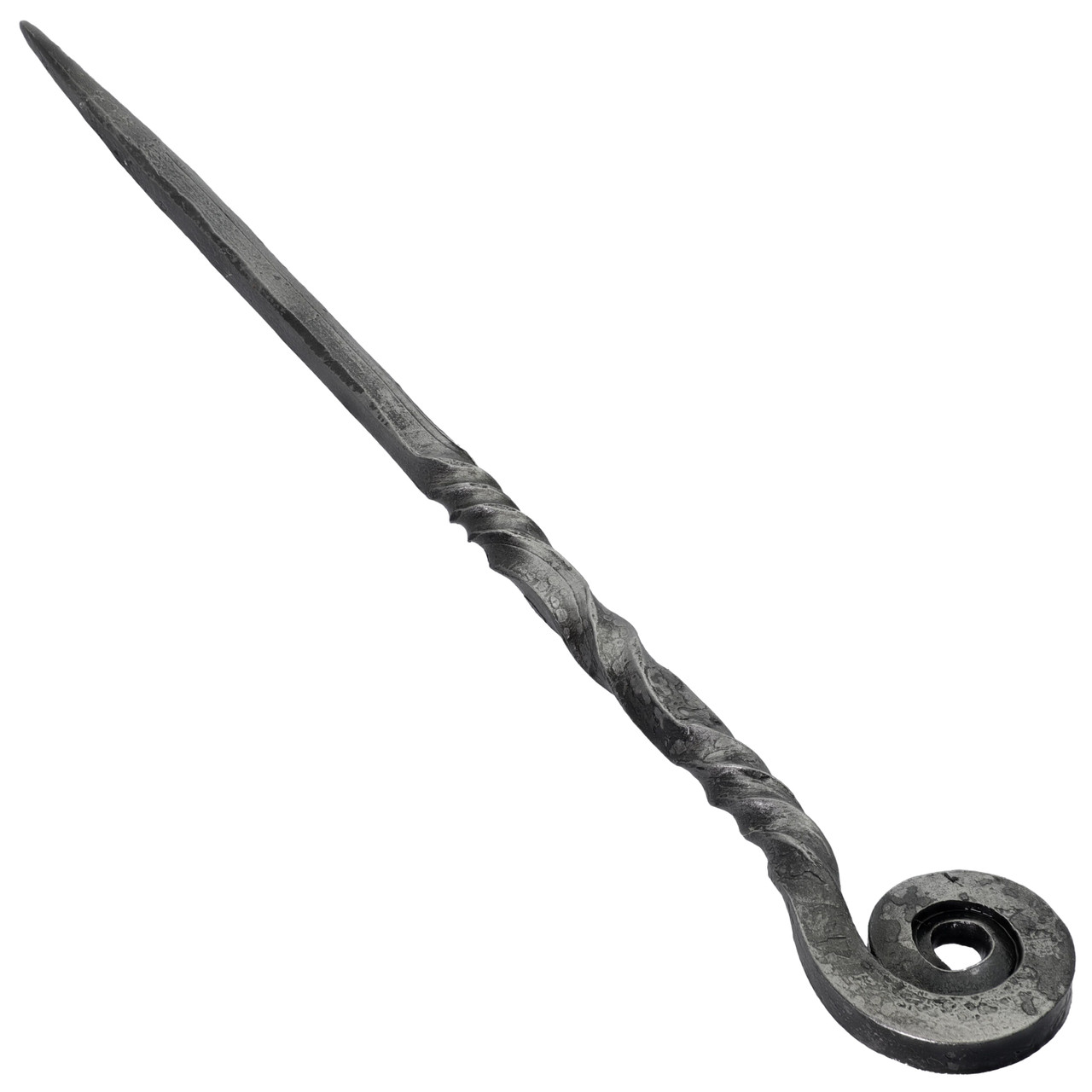 Forged Iron Twisted Spiral Hair Stick - Medieval Hair Pin for Everyday Wear Charming Countess Everyday Wear Forged Iron Twisted Spiral  main image 3
