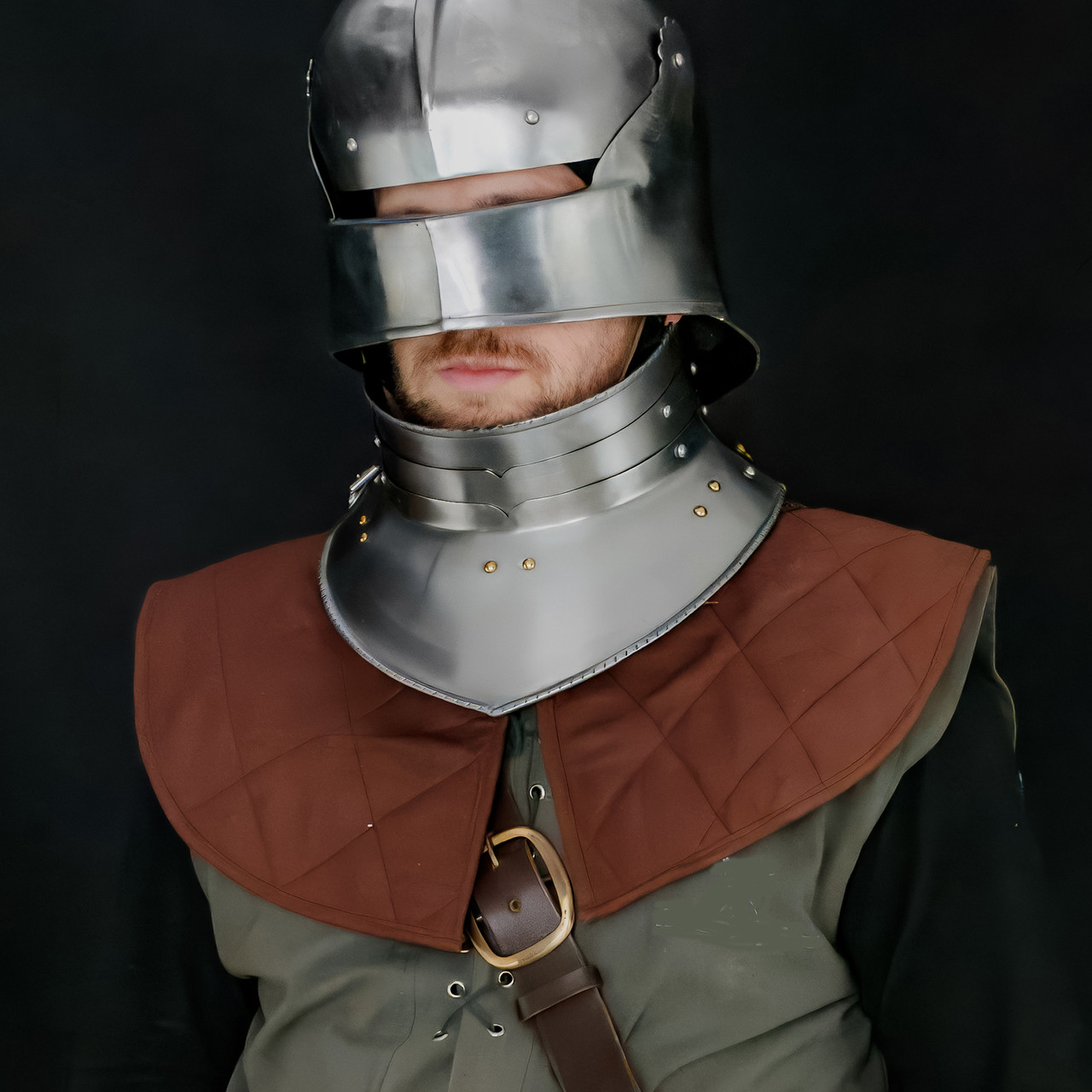 Nautical Replica Hub Medieval Metal Neck Armor Swordsaxe Plate Gorget Steel Knights Templar Crusader 18 G Nautical Replica Hub Medieval Metal Neck Armor Swordsaxe Plate Gorget Steel Knights Templar Crusader 18 G