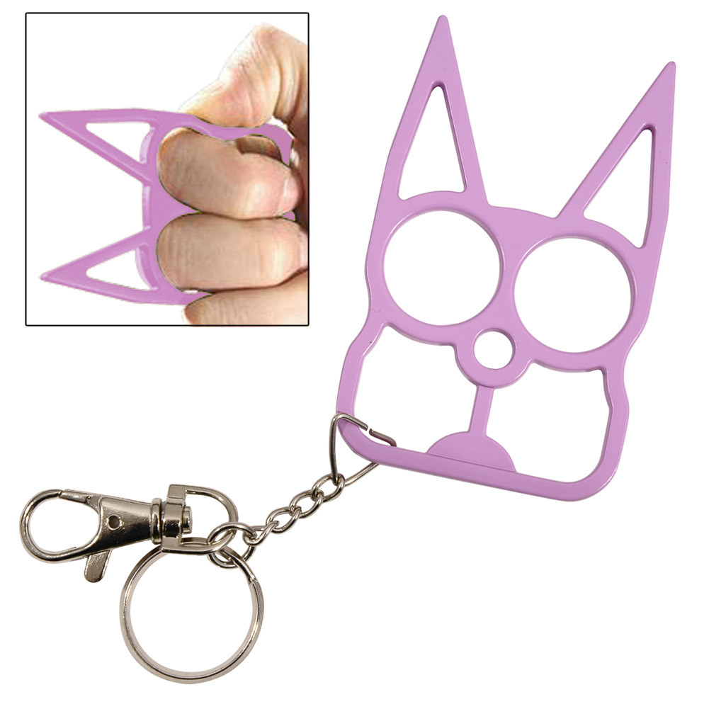 Purple Cat Self Defensive Key Chain