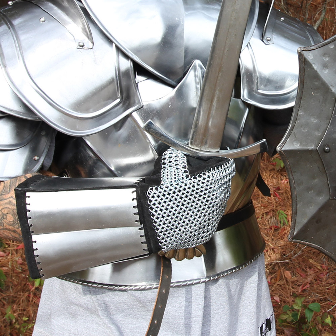 Functional 16g Chainmail Armor with Coif Set