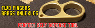 Why Two Finger Brass Knuckles are the Perfect Self-Defense Tool