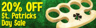 Score 20% OFF on These Knuckle Dusters this St. Patrick's Day!