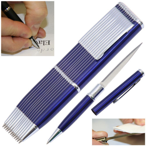 Elegant Executive Dozen Pen Knife Set Blue