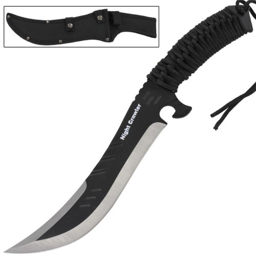 Night Crawler Black Full Tang Hunting Knife
