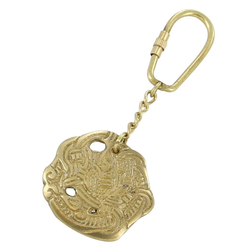 Brass Greifter Viking Serpent Keychain